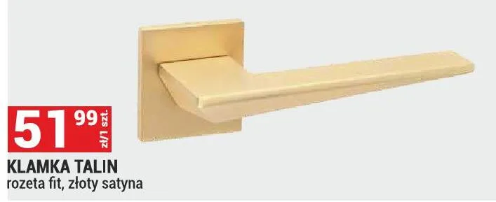 Klamka Talin rozeta fit złoty satyna promocja w Merkury Market