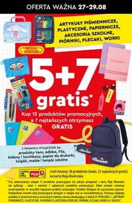 Artykuły piśmiennicze, plastyczne, papiernicze, akcesoria szkolne, piórniki, plecaki, worki promocja w Biedronka