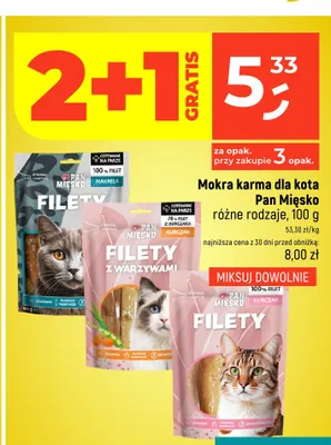 Mokra karma dla kota Filety z warzywami Pan Mięsko promocja w Dealz