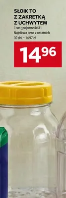 Słoik z zakrętką z uchwytem 3 l promocja w Stokrotka