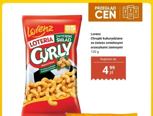 Chrupki kukurydziane Lorenz Curly Peanut Classic promocja w Dino