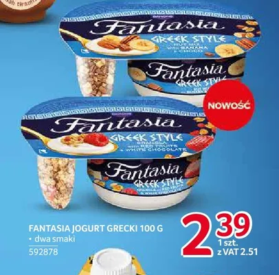 Jogurt grecki Fantasia Greek Style Nut Mix with Banana & Choco promocja w Selgros