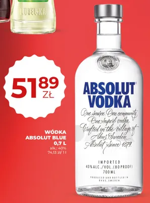 Wódka Absolut Blue promocja w Duży Ben