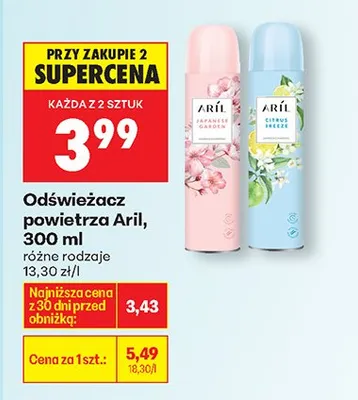 Odświeżacz powietrza różne rodzaje promocja w Biedronka