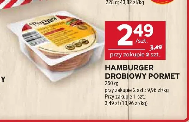 Hamburger drobiowy Pormet promocja w Stokrotka