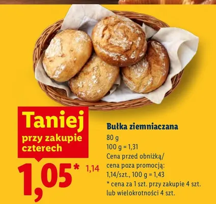 Bułka ziemniaczana promocja w Lidl