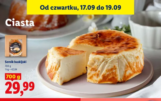 Sernik baskijski Deluxe promocja w Lidl