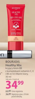 Kryjący krem BB z kompeksem witamin C, E i B5 Warm Ivory Healthy Mix promocja w Hebe