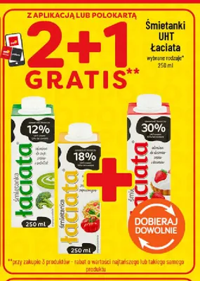 Śmietanka UHT Łaciate 18% promocja w POLOmarket