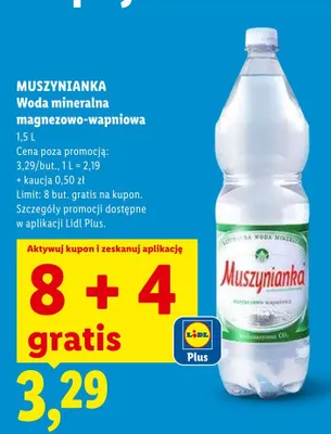 Woda mineralna magnezowo-wapniowa promocja w Lidl