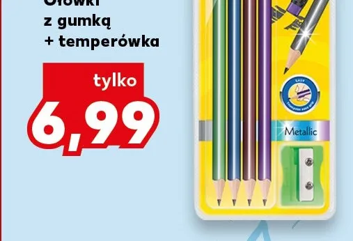 Ołówki z gumką i temperówką Colorino promocja w Kaufland