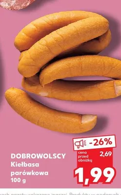 Kiełbasa parówkowa Dobrowolscy promocja w Kaufland