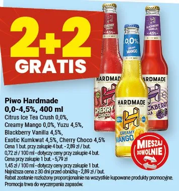 Piwo Hardmade 0.0-4.5% promocja w Twój Market