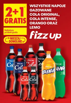 Wszystkie napoje Cola Original, Cola Intense, Orango oraz Lemo 2+1 GRATIS promocja w Biedronka
