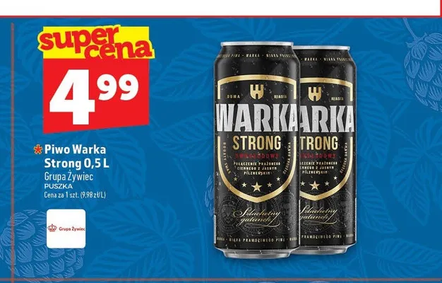 Piwo Warka Strong promocja w TOPAZ