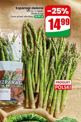 Szparagi zielone polskie Dino promocja w Dino
