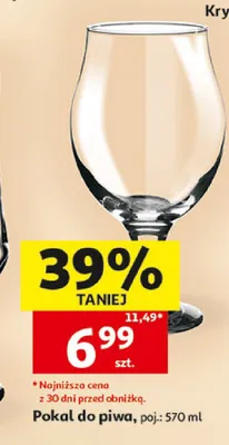 Pokal do piwa 570ml promocja w Auchan