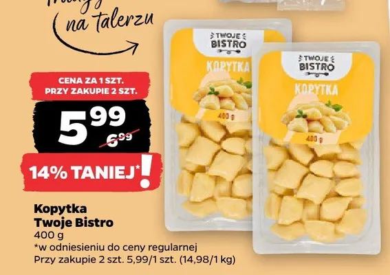 Kopytka Twoje Bistro promocja w Netto