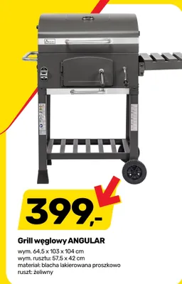 Grill węglowy Angular promocja w Bricomarche