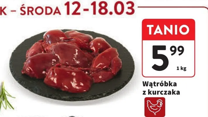Wątróbka z kurczaka promocja w Intermarche