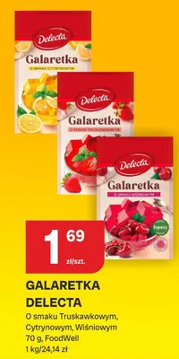 Galaretka Delecta o smaku truskawkowym promocja w Chorten