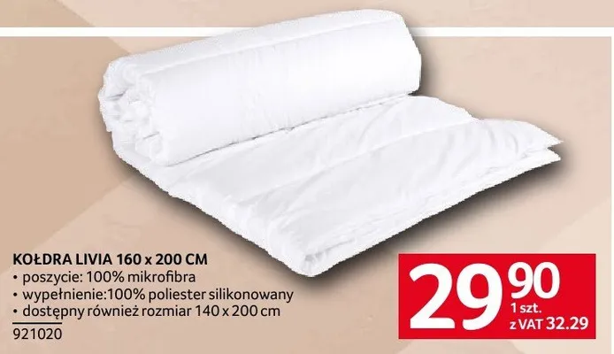 Kołdra LIVIA 160 x 200 CM promocja w Selgros