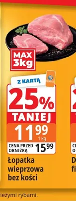 Łopatka wieprzowa bez kości promocja w Leclerc