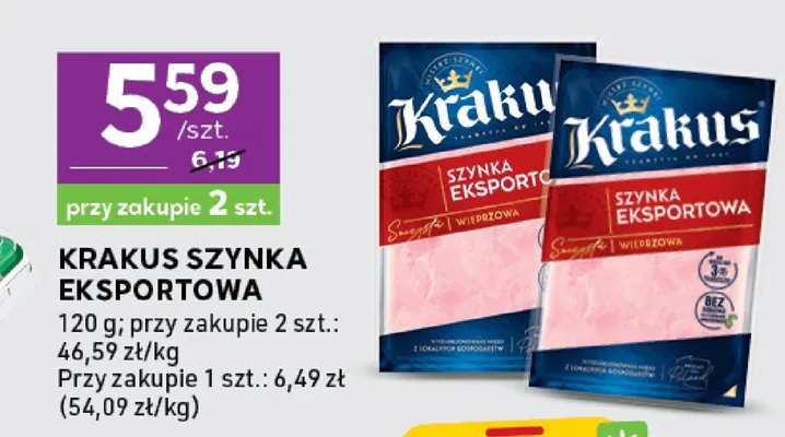 Szynka eksportowa promocja w Stokrotka