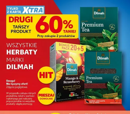 Herbata czarna ekspresowa Dilmah Premium Tea promocja w Kaufland