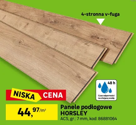 Panele podłogowe HORSLEY AC5 gr. 7mm promocja w Leroy Merlin