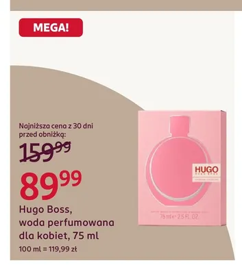 Woda perfumowana dla kobiet Hugo Boss promocja w Rossmann