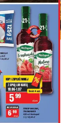 Syrop truskawka Herbapol promocja w Chorten