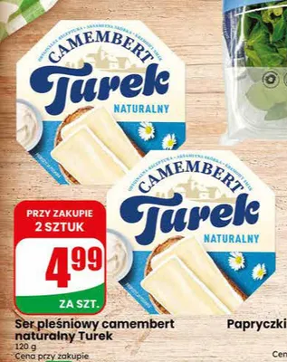 Ser pleśniowy camembert naturalny Turek promocja w Dino