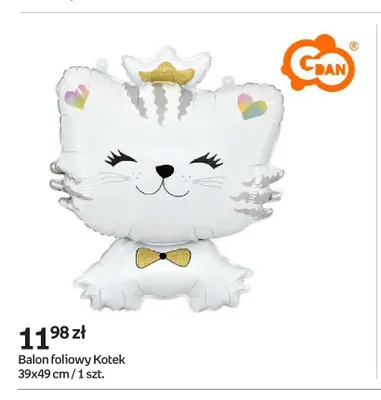 Balon foliowy Kotek 39x49 cm Gdan promocja w Empik