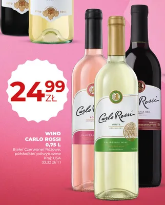 Wino Carlo Rossi White promocja w Duży Ben
