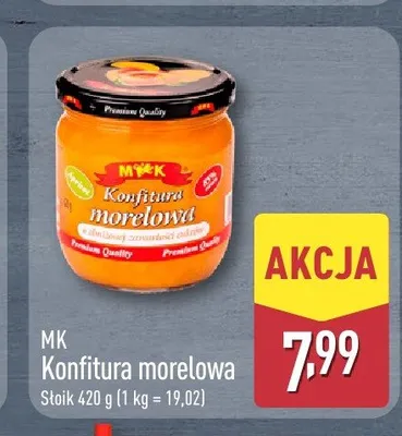 Konfitura morelowa MK promocja w Aldi