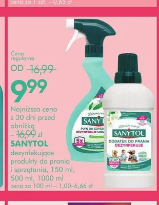Dodatek do prania Sanytol promocja w Super-Pharm