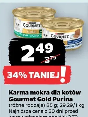Karma mokra dla kotów Gold (różne rodzaje) promocja w Netto