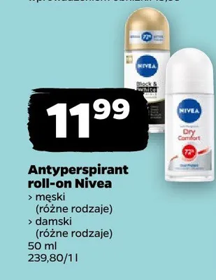 Antyperspirant roll-on damski (różne rodzaje) promocja w Netto