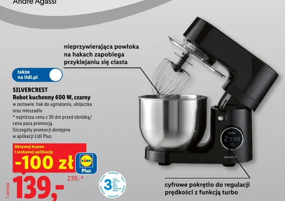Robot kuchenny czarny Silvercrest promocja w Lidl