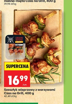 Szaszłyk wieprzowy z warzywami Czas na Grill promocja w Biedronka