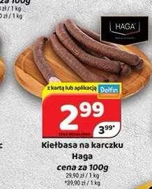 Kiełbasa na karczku Haga promocja w Delfin