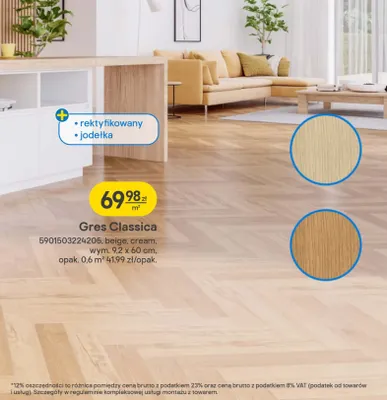 Gres Classica beige, cream promocja w Castorama