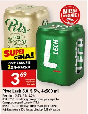 Piwo Lech 5,0-5,2 % promocja w Twój Market