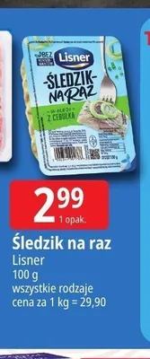 Śledzik na raz Lisner z cebulką promocja w Leclerc