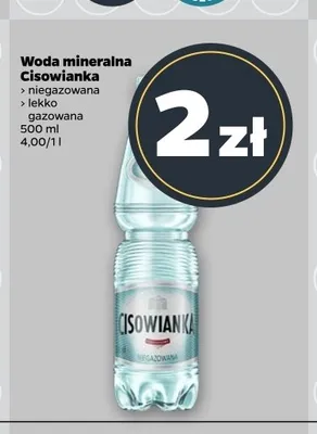 Woda mineralna Cisowianka niegazowana promocja w Netto