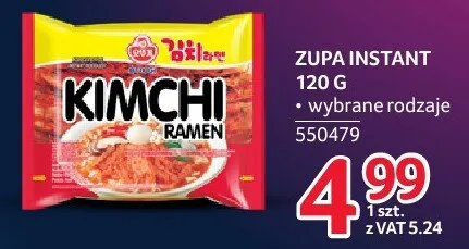 Zupa instant Kimchi Ramen 120g promocja w Selgros
