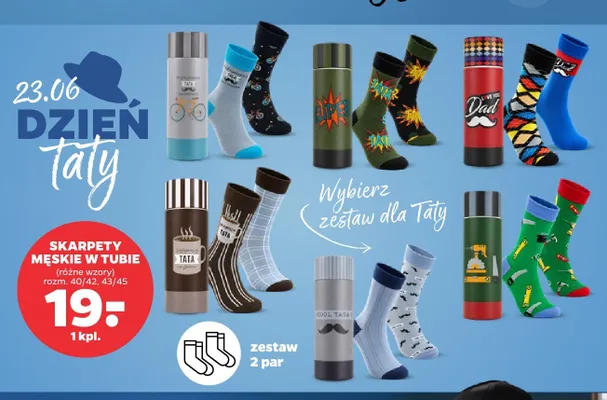 Skarpety męskie w tubie 2-pak promocja w Netto
