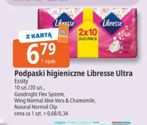 Podpaski higieniczne Libresse Ultra Duo Pack promocja w Leclerc