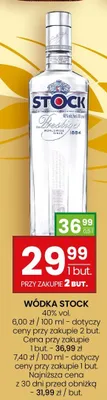 Wódka Stock 40% vol. promocja w Twój Market